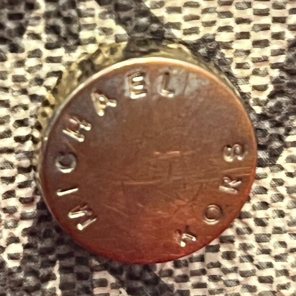 Michael Kors Dee Dee Brown And Creme Coated Canvas Leather Trim Bag - Picture 15 of 16